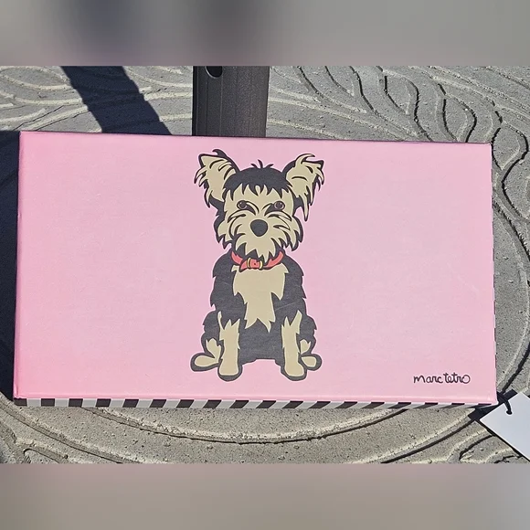 Marc Tetro Pink Yorkie Dog Wallet - Picture 4 of 6